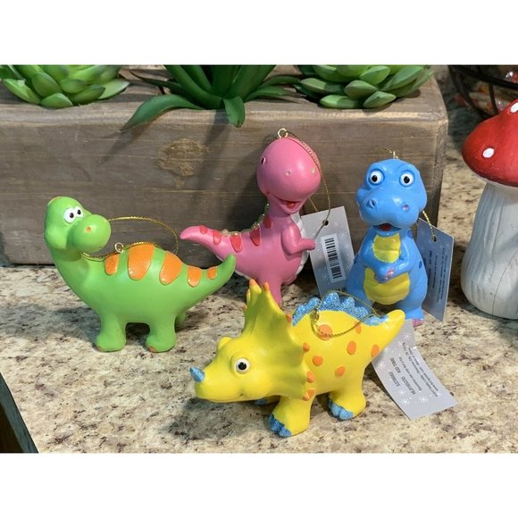 Green Dinosaur Christmas Tree Ornament Resin Ornament Kids Ornament O4 - Picture 6 of 6